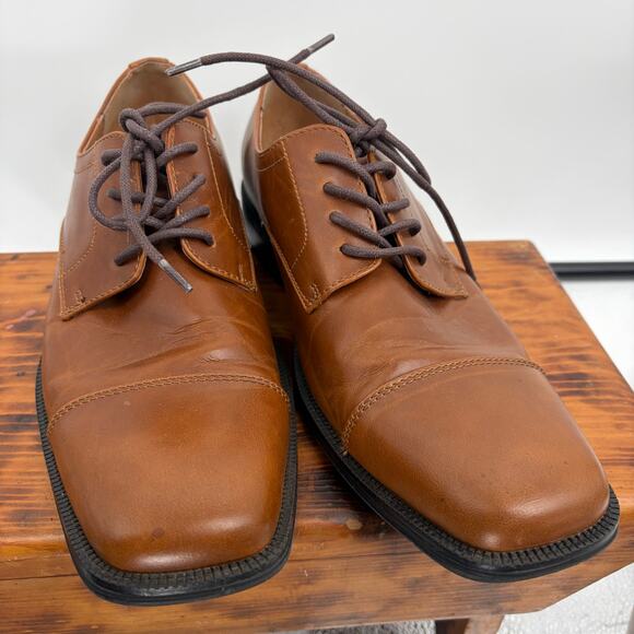 Alfani Men\'s Adam Brown Leather Oxford Lace Up Cap Toe Dress Shoes Size 10M main image 6